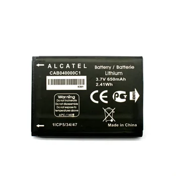 2019 Naujas 650mAh Baterijas Alcatel OT1035D CAB0400000C1 OT-1035D OT-1016D OT-1052D One Touch 232 1013X