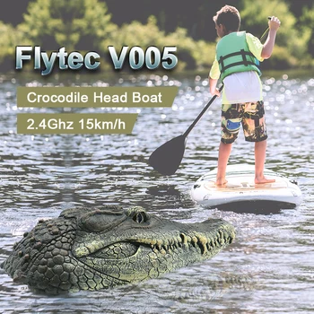 Flytec V005 4CH 2.4 G Elektriniai RC Valtis Įdomus Modeliavimas Krokodilo Galva Transporto priemonių RTR Vaikai Modelio Vaikų Žaislas Laivas Vaikams