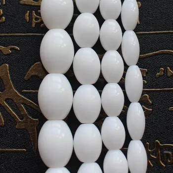 Balto porceliano agates 5-20mm Ovalo formos karoliukai ,Didmeninė, 