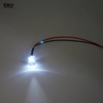3mm/5mm/10mm Raudona/Žalia/Mėlyna/Geltona/balta LED lemputė karoliukai Prewired Diodai 