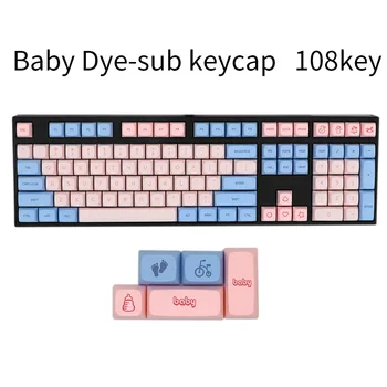 BGKC PG Kūdikių Ethermal Dažų Sublimacijos šriftai PBT DSA keycap prijungtų USB mechaninė klaviatūra Cherry MX jungiklis keycaps