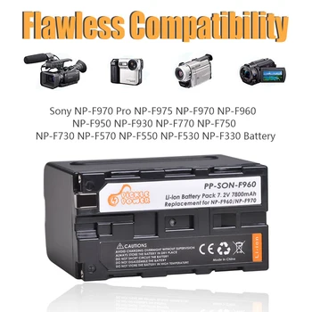 NP-F970 NP-F960 Fotoaparato Bateriją 7800mAh 7.2 V, su LED Maitinimo Indikatorius-Sony DCR-VX2100E PD190P MVC-CD1000 HVR-HD1000U Kamera.