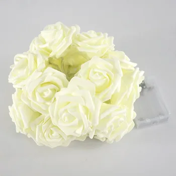 Dirbtinis Netikrą Gėlės Rožės LED Žibintai, Styginių 20 Galvų Rožių Gėlių Valentino Diena Sodas Vestuvių Dekoravimas
