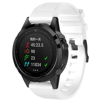 Dirželis Garmin Fenix 6 6Pro 5 5Plus Watchband už Forerunner935 Quatix 5 Požiūrį S60 Greitai Lengvai Tilptų Silikono Juostos Pakeitimo