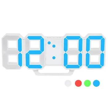 Daugiafunkcis LED Laikrodis Didelis Skaitmeninis LED Sieninis Laikrodis 12H / 24H, Ekranas su Žadintuvą ir Snaudimo Funkcija, Skaistis Adjustabl