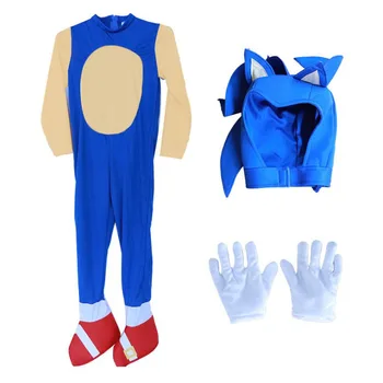 Sonic The Hedgehog Kostiumas Vaikams Drabužių Nustatyti Cosplay Vaikai Helovinas Kostiumas Žaidimo Veikėjas Naujovė Drabužius Kūdikiui Berniukas