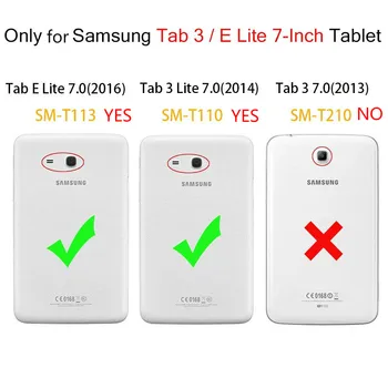 Funda Rubisafe Dangtelį Galaxy Tab E 7.0 Lite SM-T113 360 Sukimosi Laikiklis Atveju 