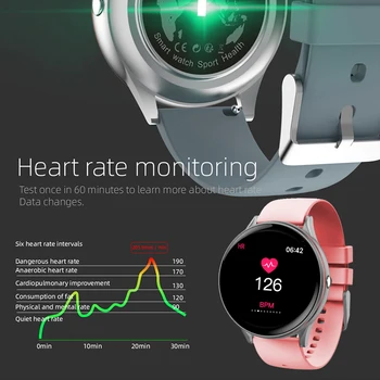 LIGE Naujas Moterų Jutiklinis Ekranas Smart Žiūrėti Sporto Stebėti Širdies ritmą, Kraujo Spaudimą IP67 atsparus Vandeniui Fitneso Smartwatch montre connecte