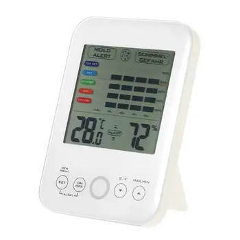 Skaitmeninis Termometras su Drėgmėmačiu, Signalizacijos Ir LCD Ekranas Jutiklinis Ekranas Patalpų Termometras Ir Drėgmėmačiu 5 lygio Skalė
