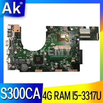 Akmey S300CA Už Asus Nešiojamas plokštė I5-3317U 4GB-RAM REV 2.0 PN:60NB00Z0-MBD000 S300CA mainboard testuotas