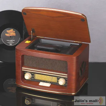 Retro Medinėje Dėžutėje CD Grotuvas Su Radio/MP3/USB diską arba Nuotolinio Valdymo Namų Baldų Apdailos