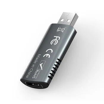 K USB Video Capture Card USB 2.0 HDMI Video Grabber Įrašyti Langelį Žaidimas DVD vaizdo Kamera HD Kamera, Įrašo Transliacija