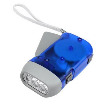 Mini Rankų-paspauskite LED žibintuvėlis Žibintų dinamo žibintuvėlis LED avarinis namų 