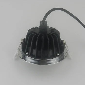 Chromuotas paviršius IP65 vandeniui lubų įterptųjų AC220V 9W / 7W / 5W LED downlight vonios dušo kambarys, sauna