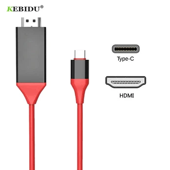Kebidu 2m 4K C Tipo HDMI-suderinama Kabelis USB C Kabelio Konverteris USB 3.1 30Hz HD Pratęsti Adapteris, skirtas 
