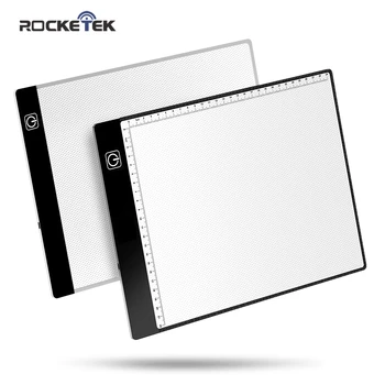Rocketek A5, A4 LED Piešimo Planšetinį kompiuterį Skaitmeninės Grafikos Pad USB Šviesos Lange Kopijuoti Valdybos Elektroninis Menas Grafikos, Tapybos, Rašymo Lentelė