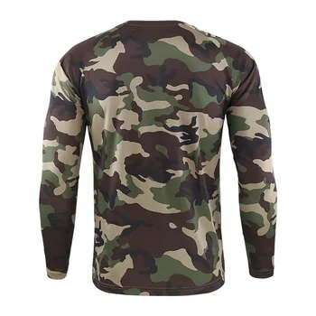Taktinis Kariuomenės Kamufliažas Marškinėliai Vyrams Kvėpuojantis Quick Dry JAV Armija Kovai su Pilna Rankovės Outwear T-shirt Streetwear ilgomis Rankovėmis