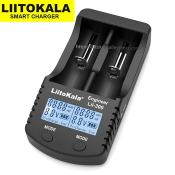 Originali 2020 Liitokala Lii-300 LCD Baterijos Kroviklis 18650 Įkroviklis, 3,7 V 26650 18650 18350 14500 18500 16340 AA AAA Ličio Baterija