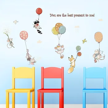 Tofok Animacinių filmų Pelės Balionas Siena Lipdukas Mielas Gyvūnų, Vaikų Kambario, Miegamojo, vaikų Darželio Sienų Lipdukai 