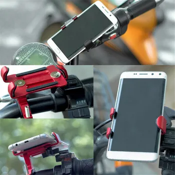 Nešiojamų Aliuminio Motociklo, Dviračio, Dviratis, mobiliojo Telefono Laikiklį, Pritvirtinkite Rankenos GPS Universalios neslidus Dviratį Stentai mobiliųjų Telefonų Palaikymas