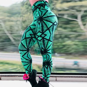 NORMOV Moteris Push Up Slim Fitneso Antblauzdžiai Moterims Aukšto Juosmens 3D Atspausdintas Voratinklis Sweatpants Atsitiktinis Elastinga Treniruoklių Salėje, Kelnės