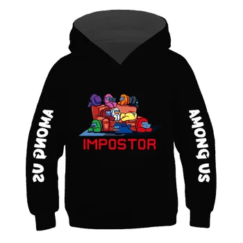 Tarp Mūsų Naujas Video Žaidimas, Hoodies berniukas ir mergaitė Impostor Grafikos Anime Streetwear Animacinių filmų Palaidinukė Hip-Hop Hoodie factory outlet