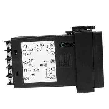 85~265Vac PT100 K, Termopora Įvesties 0-10V Analoginis Išėjimas Skaitmeninis PID termostatas Temperatūros Reguliatorius Šilumos Kietas su Signalizacija
