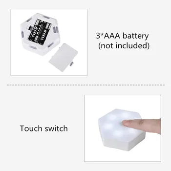 LED Nakties Šviesos Wireless Touch Spinta Žibintai Baterijos Energijos, Miegamasis, Gyvenamasis Kambarys Spinta, Virtuvės Sienos Lemputė Su Nuotolinio Valdymo