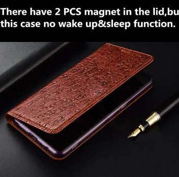 Prabanga stručių natūralios odos magnetinio telefono dėklas, skirtas 