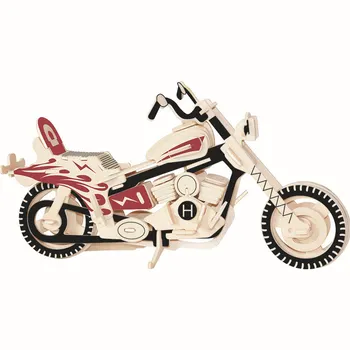 1Pcs 3D Mediniai Automobilį, Motociklą Pjūklelis Dėlionės Kūdikio Žaislai Vaikams Smegenų Mokymo Protingas Anksti Švietimo Žaislai, Dėlionės Žaidimas