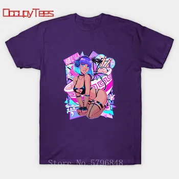 Seksualus Japonija Demonas svajonių mergina Marškinėliai moterims, vyrams, Aštrus Waifu Medžiagos Ahegao T-shirt 2020 karšto pardavimo Juokinga Ramen Kūrinį Marškinėlius hombre