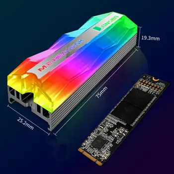 Jonsbo M. 2-2 SSD Heatsink 5V 3Pin ARGB NVME NGFF M. 2280 2 SSD (Solid State Standžiojo Disko Šilumos Kriaukle Radiatoriaus Aušintuvas Šilumos Padas
