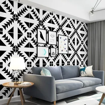 9.5 M vandeniui atspari PVC juodi ir balti tapetai modernus paprastumas, miegamojo kambarį biuro virtuvės sienos dokumentų namų dekoro būti