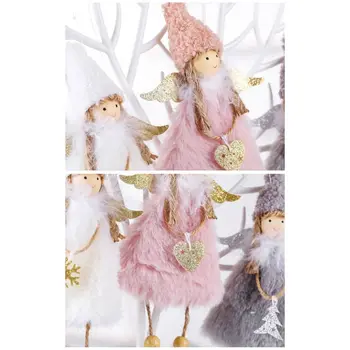 3pcs/set Mielas Kalėdų Širdyje, Angel Doll Žaislas Papuošalas Kabo Kalėdų Medžio Apdaila
