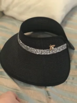 01905-fu58666 naujas vasaros blizga diamond juostelės be šiaudų lady saulės bžūp moterų laisvalaikio atostogų paplūdimio skrybėlę