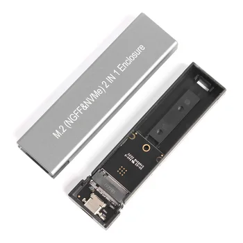 USB C Tipo M2 SSD Atveju NVME PCIE Talpyklos M. 2 USB C Tipo 10Gbps 2TB Kietąjį Diską Aptvarą NVME PCIE NGFF SATA M/B Klavišą SSD