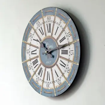 Namo Apdaila Europos Romos Sieninis Laikrodis Netikrą Virvę Spausdinimo Namo Sienos Laikrodį, Miegamasis Kietas Turas Silent Sieniniai Laikrodžiai