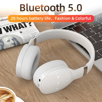 Bluetooth 5.0 Ausinės Belaidės Stereo HIFI Ausines su Mikrofonu Mados Spalvinga Handfree Žaidimas PC Išmaniųjų Telefonų