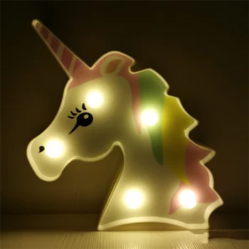 Spalva grafiti LED nakties šviesos gyvūnų formos alpaka vienaragis formos lempa LED dekoracija kabo lempa namų puošybai