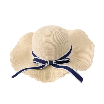 Mados skrybėlės moterims 2020 metų Vasaros Didelis Šiaudų Skrybėlę nuo Saulės Floppy Plačios Skrybėlės Naujas Bowknot Lankstymo Paplūdimio Bžūp шляпа женская летняя