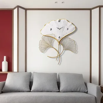 Kinų Stiliaus Kūrybos Sieninis Laikrodis Modernaus Dizaino Metaliniai Sieniniai Laikrodžiai Geometrinių Figūrų Didelis Relogios Parede Namų Puošybai AA50WC