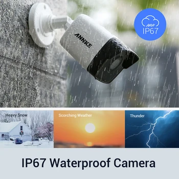 ANNKE 5MP H. 265+ Super HD PoE Tinklą, Vaizdo Apsaugos Sistemos 4pcs Vandeniui Lauko POE IP Kameros, Plug & Play PoE Kit Fotoaparatas