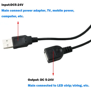 USB 2023 LED Šviesos eilutę juostos Jungiklis 5A DC5-24V Žmogaus Kūno Centrinis reguliuojamas PIR Judesio Jutiklis Koridoriaus Spinta Underbed