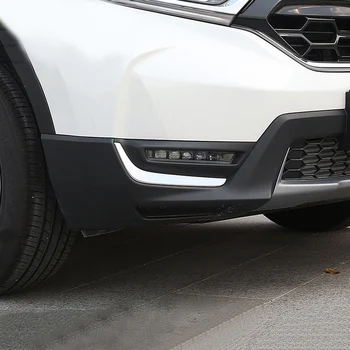 Honda CR-V CRV 5th Gen 2017 2018 ABS Chrome Priekiniai Galvos Priešrūkinis Žibintas Foglight Lempos Dangtelio Apdaila Bamperio Antakių Juostos Apdailos