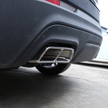 2vnt Nerūdijančio Plieno Automobilio Vamzdžio Žiočių Išmetamųjų Rezultatų Uodega Rėmo Dangtis Apdaila Už Cadillac XT5 XT4 2016-2018 Duslintuvo Priedai