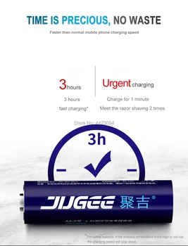 Jugee 2vnt 1,5 v 2000mah ličio AA usb įkrovimo 3000mWh Li-polimero li-ion ličio polimero baterija +1 USB Įkroviklis