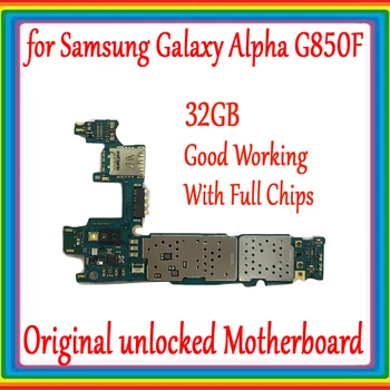 32GB Samsung Galaxy Alfa G850F Plokštė su Pilna Žetonų,Originalus, atrakinta Galaxy G850F Logika lenta+Android 