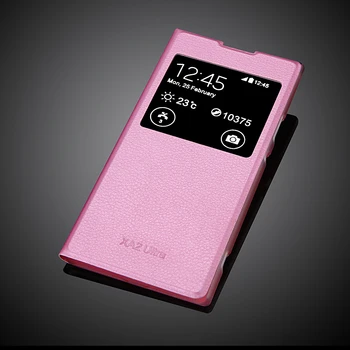 Sony XA2 Ultra PU Odos Padengti Telefoną Atveju Xperia XA2 Ultra H4233 Apversti Vaizdą Lange Atveju