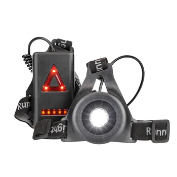 Saugos Įspėjimas Nakties Žibintas atsparus Vandeniui Veikia Bėgiojimas Krūtinės Žibintuvėlis 9 Led USB Įkraunamas Žibintuvėlis Šviesos Naktį