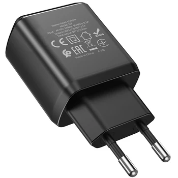HOCO EUPlug 2.4 Dual USB Greitas Įkroviklis USB Laidas Nešiojama Telefono Įkroviklis, Sieninis Adapteris, skirtas 